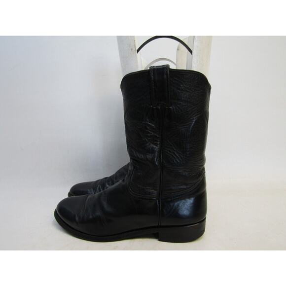 Justin Mens Size 8.5 D Black Leather Cowboy Western Boots main image 11